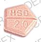 Pill DECADRON MSD 20 Orange Five-sided is Decadron