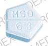 Pill DECADRON MSD 63 Blue Five-sided is Decadron