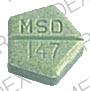 Pill DECADRON MSD 147 Green Five-sided is Decadron
