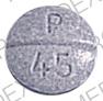 Pill P 45 logo Purple Round is Propranolol Hydrochloride