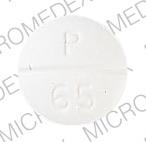 Pill P 65 White Round is Propranolol Hydrochloride