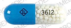 Pill 3612 IL Blue Capsule-shape is Propranolol Hydrochloride Extended Release