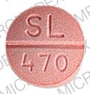 Pill SL 470 Pink Round is Propranolol Hydrochloride