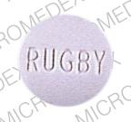 Hydrochlorothiazide and propranolol hydrochloride 25 mg / 40 mg 4402 RUGBY Back