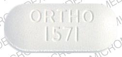 Pill ORTHO 1571 White Oval is Protostat