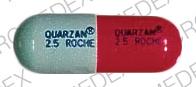 Pill QUARZAN 2.5 ROCHE Green Capsule/Oblong is Quarzan