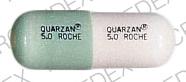 Pill QUARZAN 5.0 ROCHE Green Capsule/Oblong is Quarzan