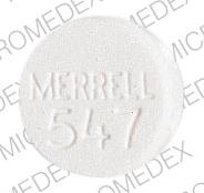 Pill MERRELL 547 White Round is Quinamm