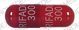 Pill RIFADIN 300 RIFADIN 300 Red Capsule/Oblong is Rifadin