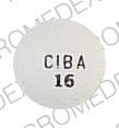 Pill CIBA 16 White Round is Ritalin-SR