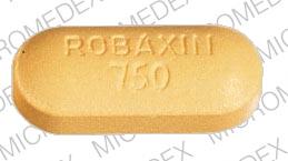 Pill ROBAXIN 750 Orange Capsule-shape is Robaxin-750