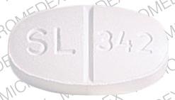 Pill SL 342 White Oval is Sulfamethoxazole and trimethoprim DS