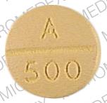 Pill Logo 500 Yellow Round is Salsalate