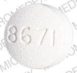 Pill 8671 White Round is Salflex