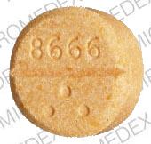 Pill 8666 Orange Round is Sinulin