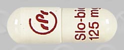 Pill RPR SLO-BID 125 MG White Capsule-shape is Slo-bid gyrocaps