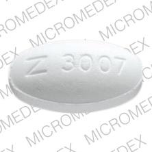 Pill Z 3007 White Oval is Metronidazole