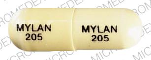 Amoxicillin 500 mg MYLAN 205 MYLAN 205