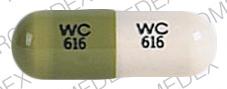 Pill WC 616 Green Capsule/Oblong is Minocycline Hydrochloride