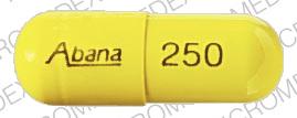 Pill 250 Abana Yellow Capsule/Oblong is Nasabid