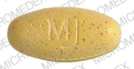 Pill MJ Yellow Elliptical/Oval is Natalins