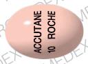 Pill ACCUTANE 10 ROCHE Pink Elliptical/Oval is Accutane