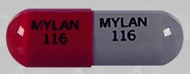 Pill MYLAN 116 MYLAN 116 is Ampicillin 500 mg