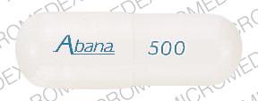 Pill Abana 500 White Capsule/Oblong is Norcet