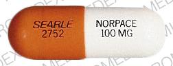 Norpace 100 mg SEARLE 2752 NORPACE 100 MG