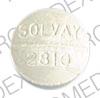 Pill SOLVAY 2810 White Round is Orasone