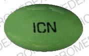 Pill ICN Green Oval is Oxsoralen-ultra
