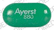 Pill Ayerst 880 Green Elliptical/Oval is Pmb-200