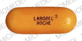 Pill LAROBEC ROCHE Orange Capsule/Oblong is Larobec