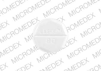 Pill LASIX® 80 HOECHST White Round is Lasix