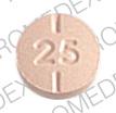 Pill LOGO 25 Orange Round is Levothroid
