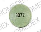 Pill 3072 Green Round is Amitriptyline Hydrochloride
