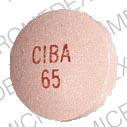 Pill CIBA 65 Pink Round is Lithobid