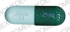 Pill 25 mg Lederle L3 Blue Capsule-shape is Loxitane