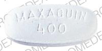 Pill 400 MAXAQUIN White Elliptical/Oval is Maxaquin