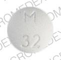 Pill M 32 White Round is Mebaral