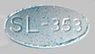 Pill SL-353 White Elliptical/Oval is Meclizine Hydrochloride