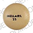 Pill MELLARIL 25 Brown Round is Mellaril