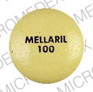 Pill MELLARIL 100 Yellow Round is Mellaril