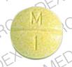 Pill LL M 1 Yellow Round is Methotrexate Sodium