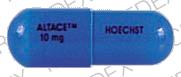 Pill ALTACE 10 MG HOECHST Blue Capsule-shape is Altace