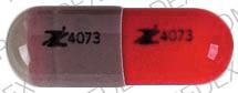 Pill LOGO 4073 Red Capsule-shape is Cephalexin