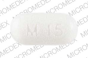 Pill M 15 White Oval is Potassium Chloride Extended-Release