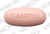 Pill SANKYO C25 Pink Oval is Hydrochlorothiazide and Olmesartan Medoxomil