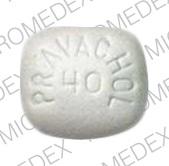 Pill PRAVACHOL 40 LOGO P Green Four-sided is Pravachol