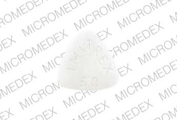 Pill IMITREX 50 logo White Three-sided is Imitrex